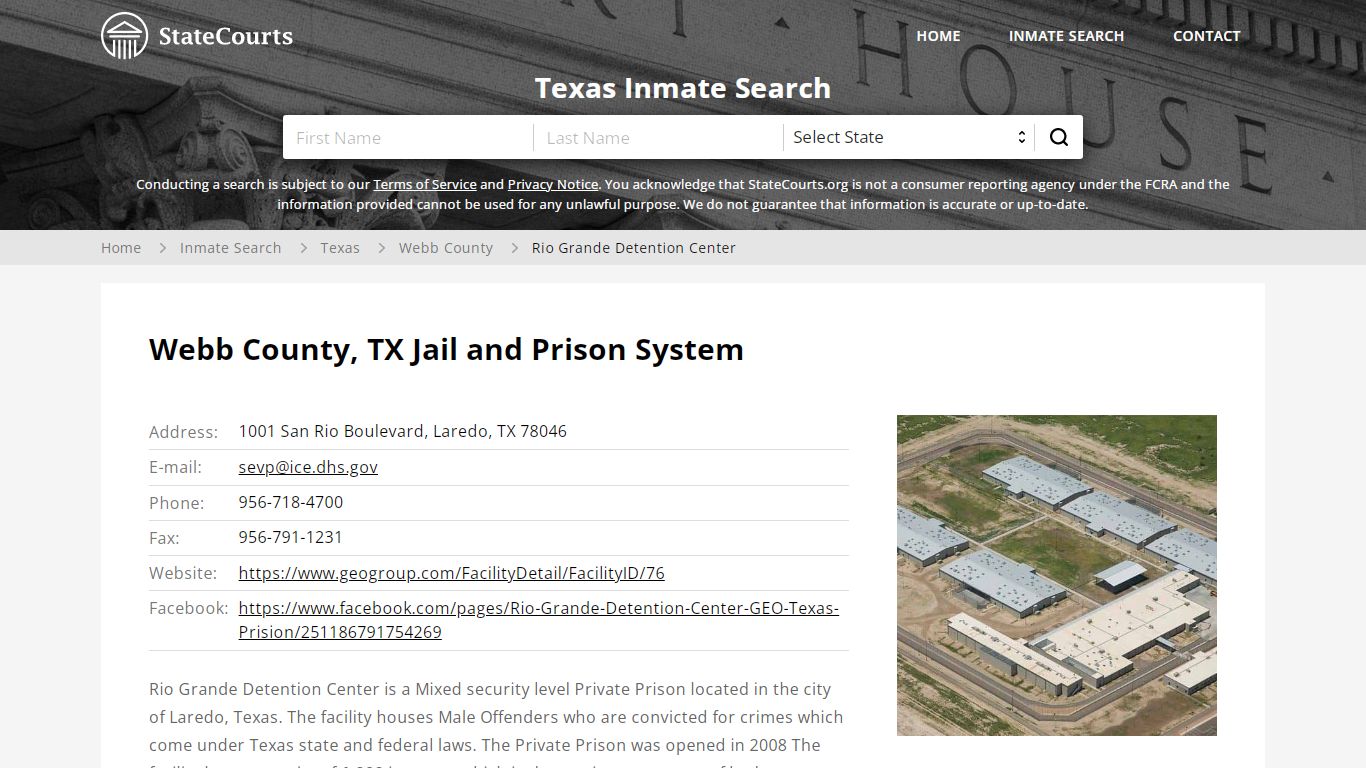 Rio Grande Detention Center Inmate Records Search, Texas ...